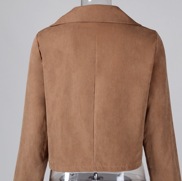 Tan Biker Moto Jacket M - Picture 4 of 5